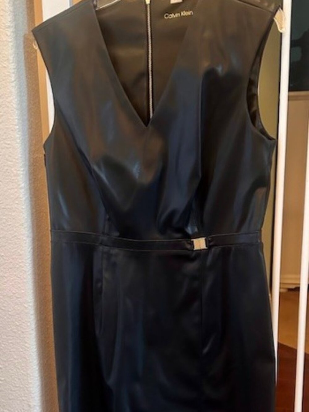 Calvin Klein Faux Leather Dress Women’s Size 8
